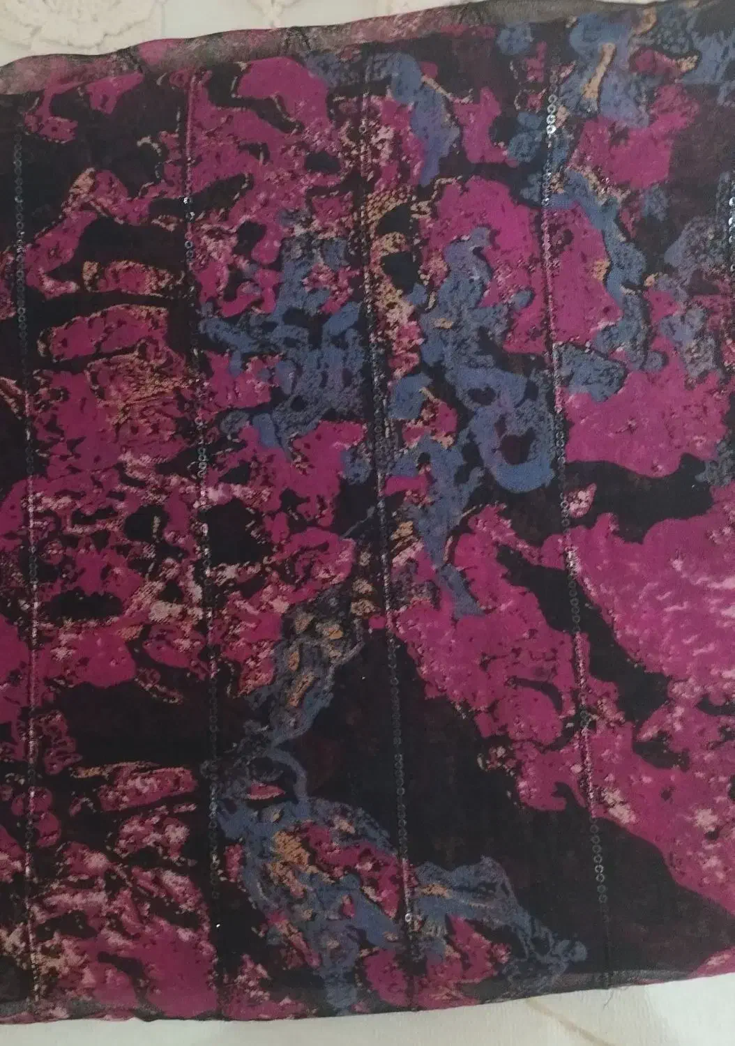 پارچه حریر هندی پولک مخفی|لباس|تبریز, |دیوار