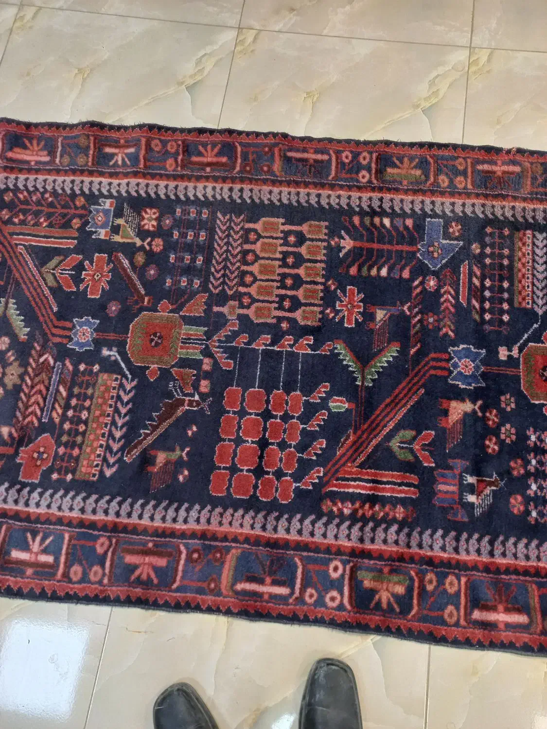 فرش دست بافت|فرش|بوئین زهرا, |دیوار