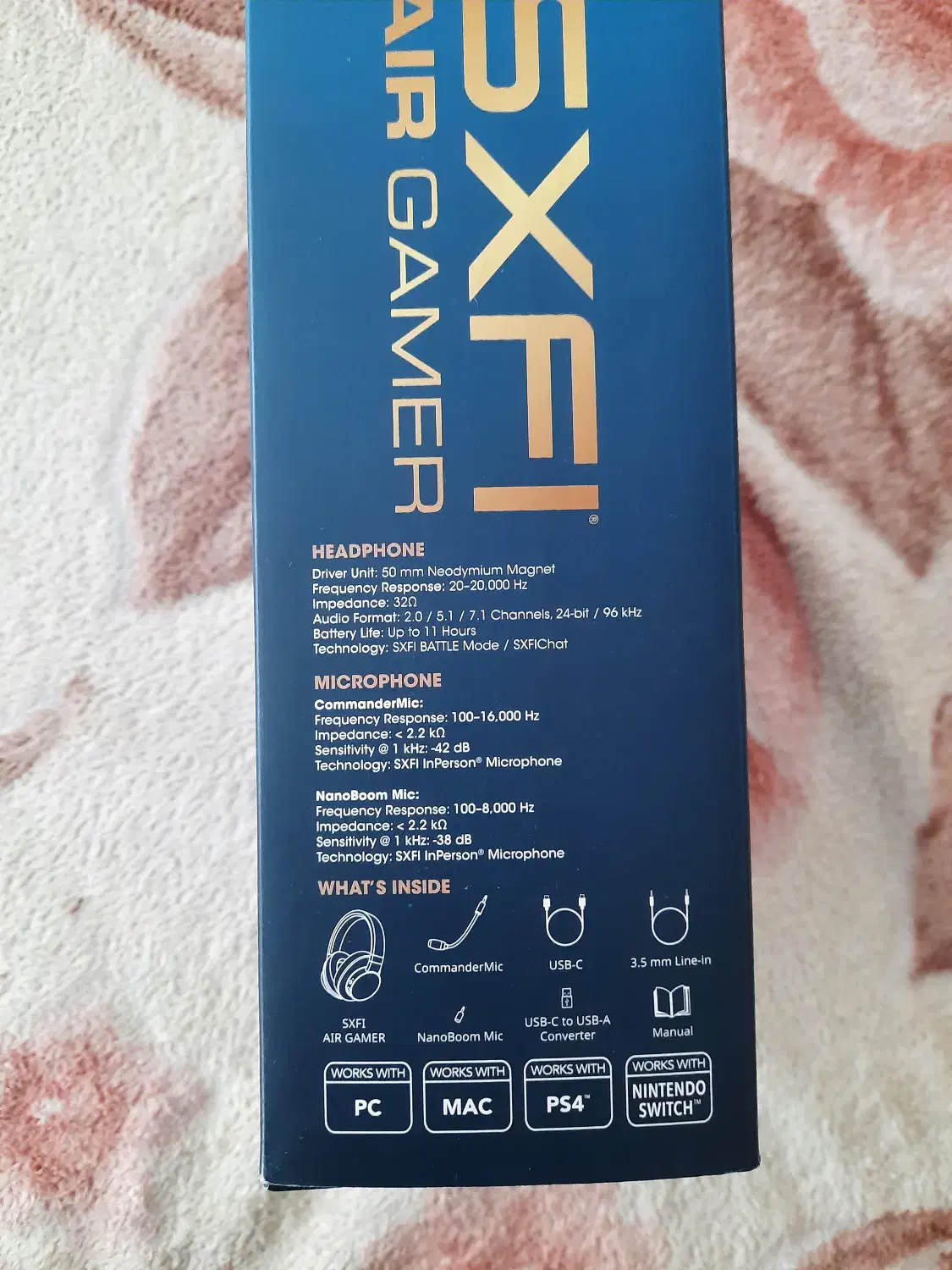 هدست Creative مدل sfxi air gamer آکبند|قطعات و لوازم جانبی رایانه|قم, ارم|دیوار