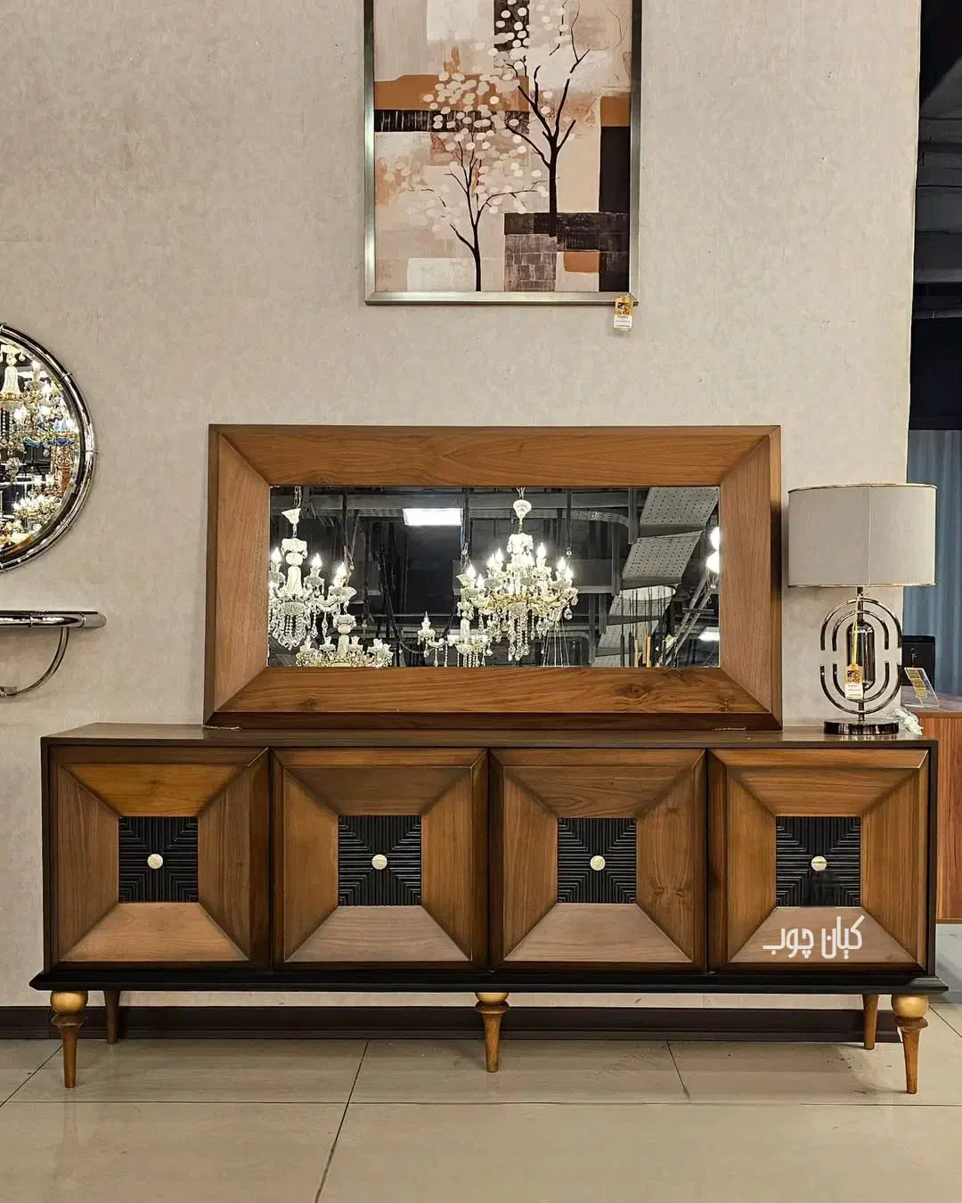 کنسول اینه سلطنتی/ اینه و کنسول A+/ چوب بلوط|بوفه، ویترین، کنسول|تهران, شهید رجایی|دیوار