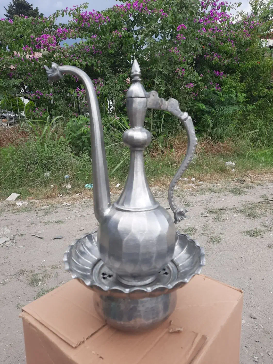 آفتابه لگن مسی|کلکسیون اشیاء عتیقه|نوشهر, |دیوار