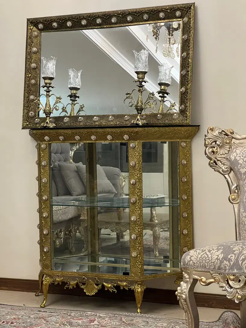 اینه و کنسول برنجی|بوفه، ویترین، کنسول|تهران, جنتآباد شمالی|دیوار