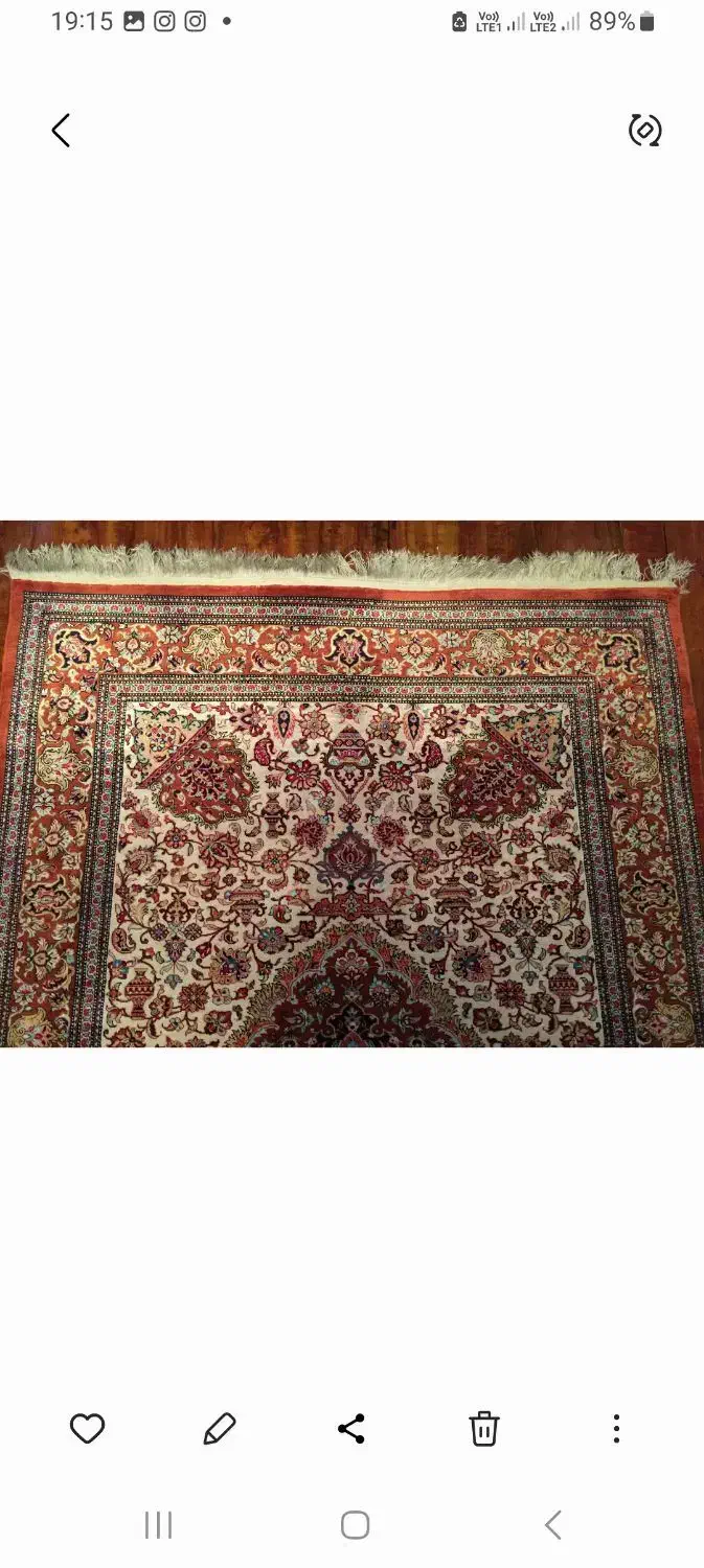 قالی تمام ابریشم|فرش|تهران, تهرانسر شمالی|دیوار