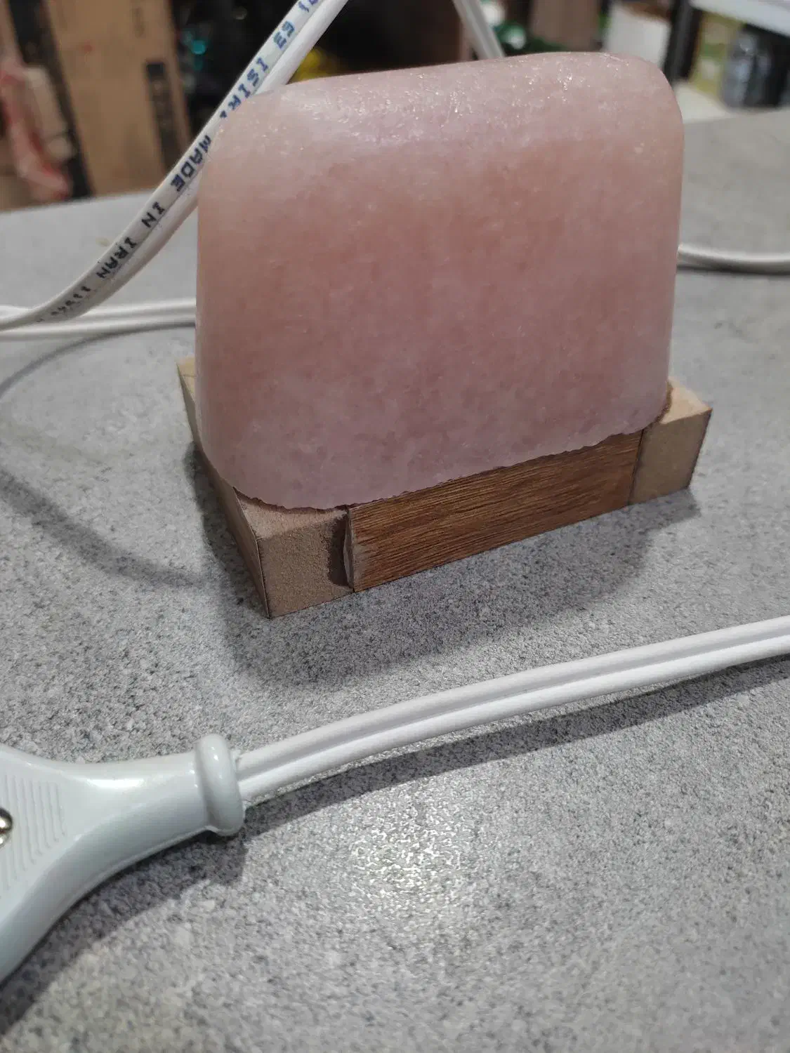 سنگ نمک چراغ خواب|صنایع دستی و سایر لوازم تزئینی|حمیدیا, |دیوار