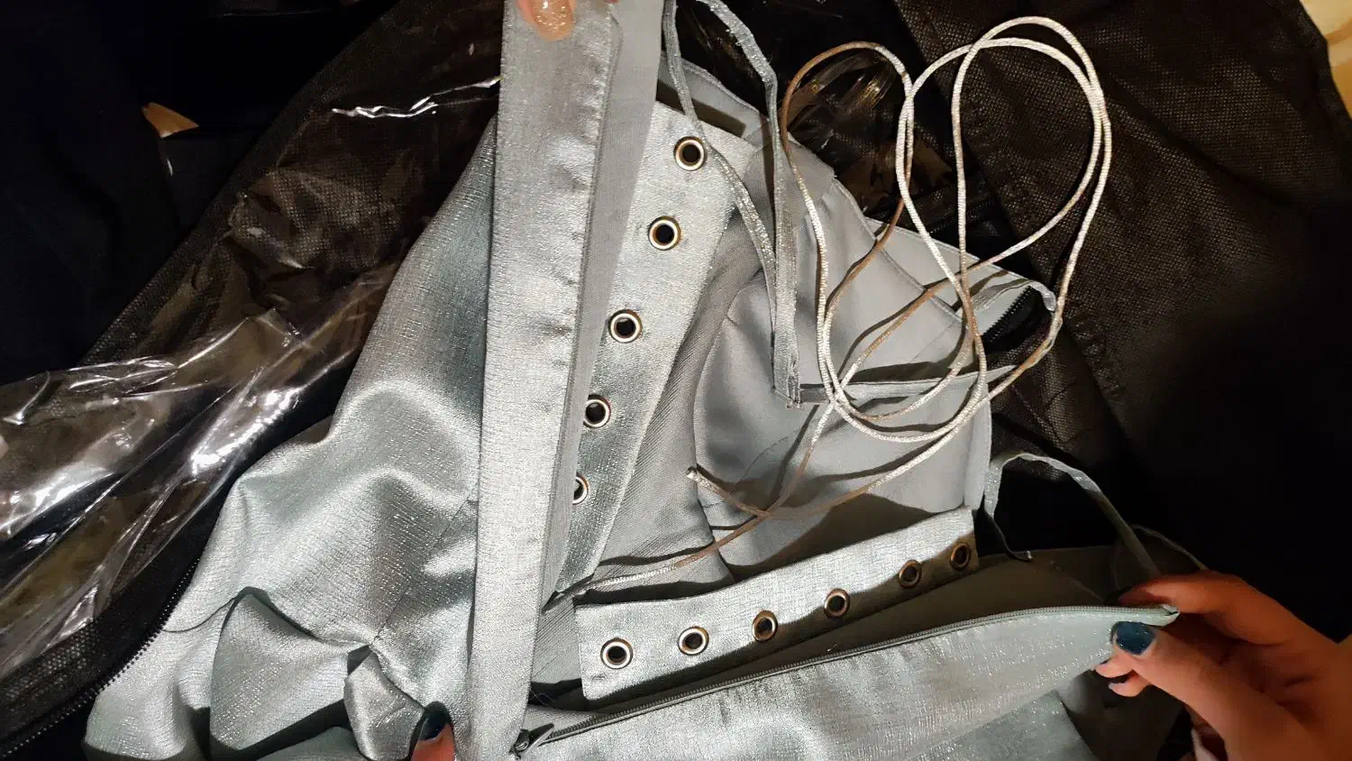 لباس مجلسی رنگ سبزابی تیفانی سایز38جنس ساتن میکادو|لباس|تهران, تهرانپارس غربی|دیوار