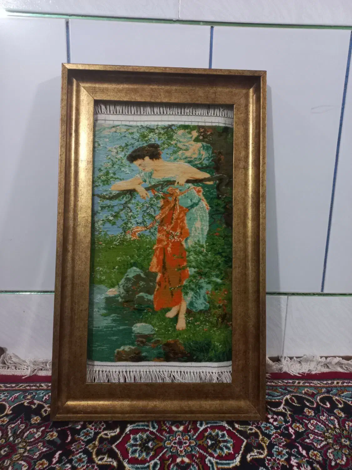 تابلو فرش دستباف|تابلو فرش|نجف‌آباد, قلعه سفید|دیوار