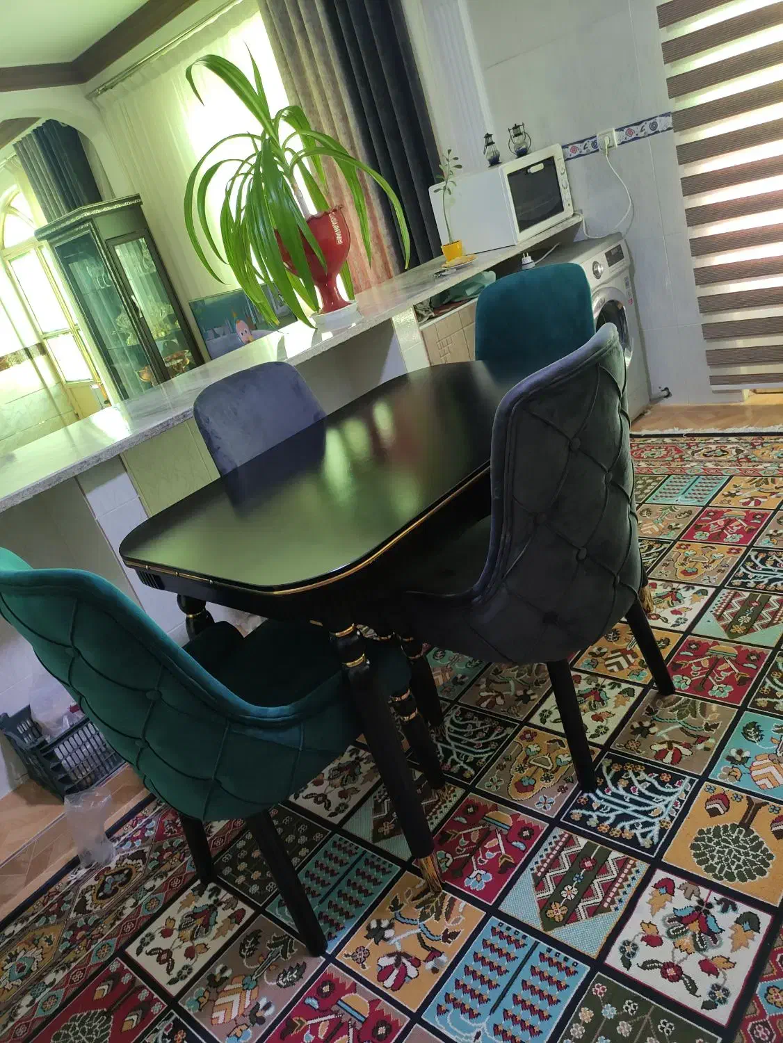 میز ناهارخوری ۴ نفره|میز و صندلی غذاخوری|بم, |دیوار