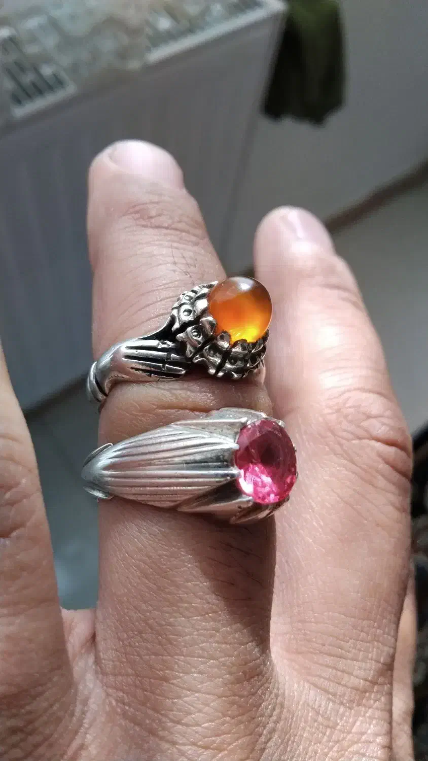 انگشتر یاقوت سرخ سونچیا معدنی و دسته دلبر یمنی|جواهرات|اسلامشهر, مطهری|دیوار