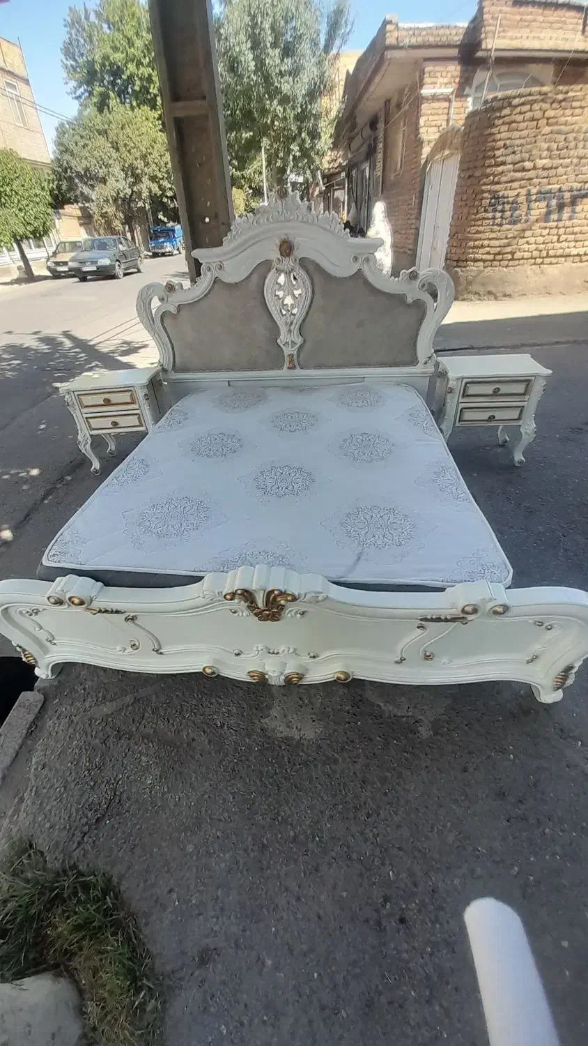 سرویس تختخواب دونفره شیک|تخت و سرویس خواب|خوی, |دیوار