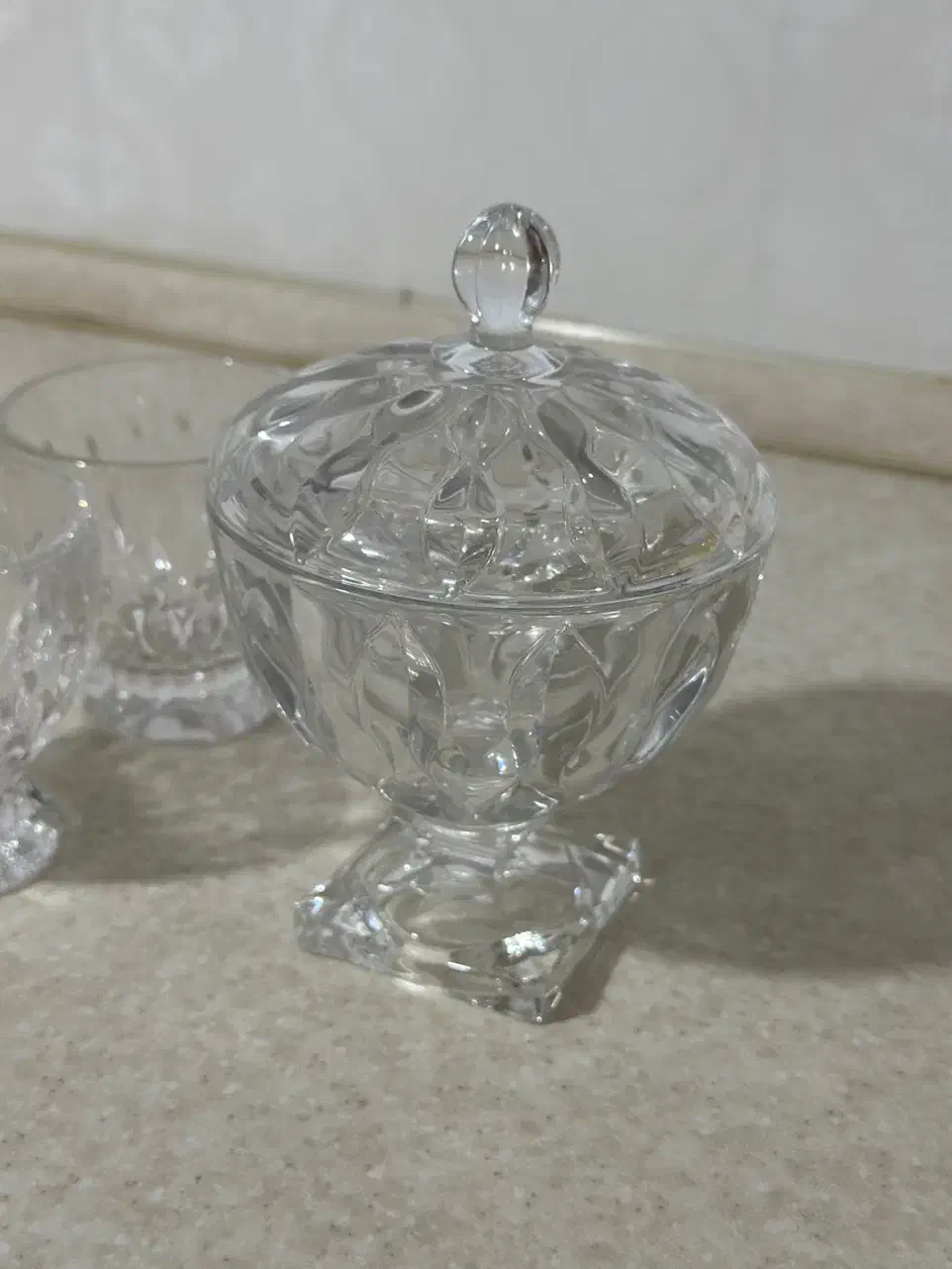 ست استکان و قندان کریستال خارجی|ظروف سرو و پذیرایی|ماهدشت, |دیوار