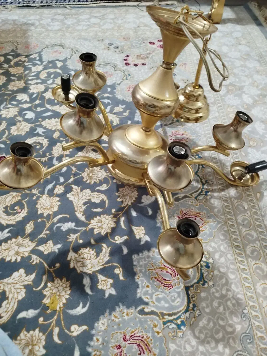 لوستر برنز 5شاخه|لوستر و چراغ آویز|تهران, بهداشت|دیوار