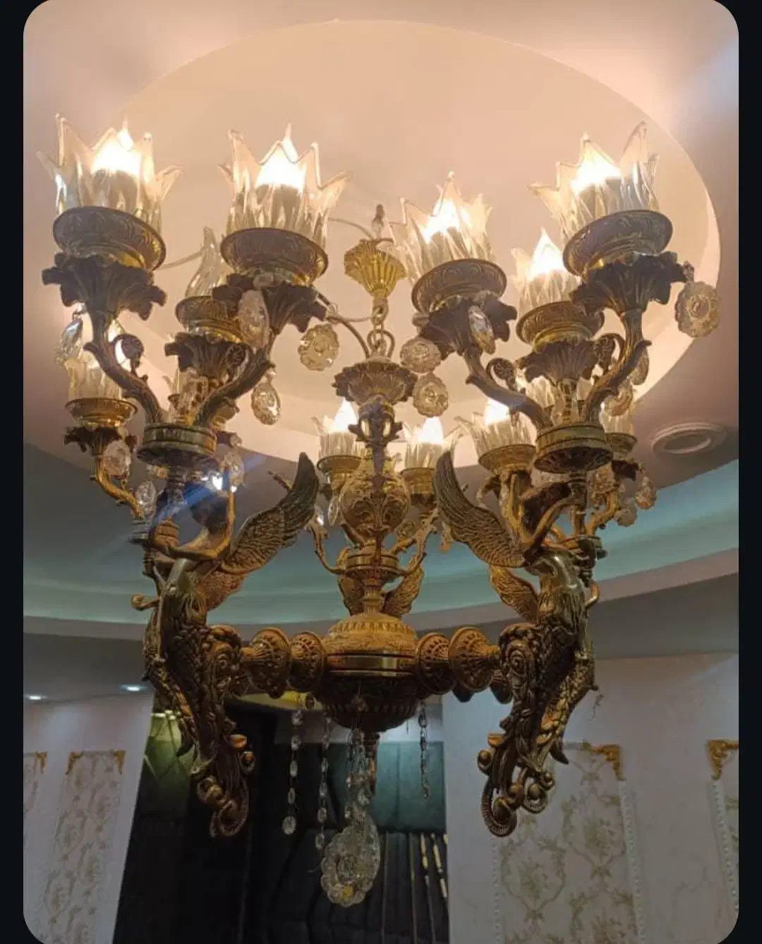 برنز|لوستر و چراغ آویز|اندیمشک, |دیوار