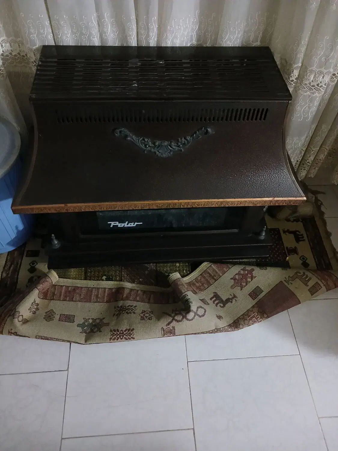 بخاری گازی  پلار مارک برند  طرح شومینه تمیز|بخاری، هیتر، شومینه|زیرآب, |دیوار