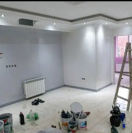 رنگ کاری ساختمان و طرح کاغذ دیواری|خدمات پیشه و مهارت|خرم‌آباد, |دیوار