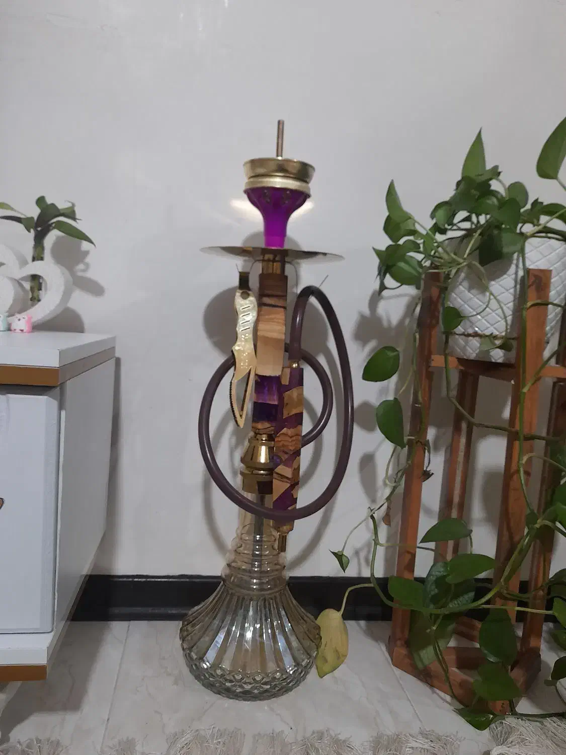 قلیان تزینی رزین کاری شده|صنایع دستی و سایر لوازم تزئینی|رودهن, |دیوار