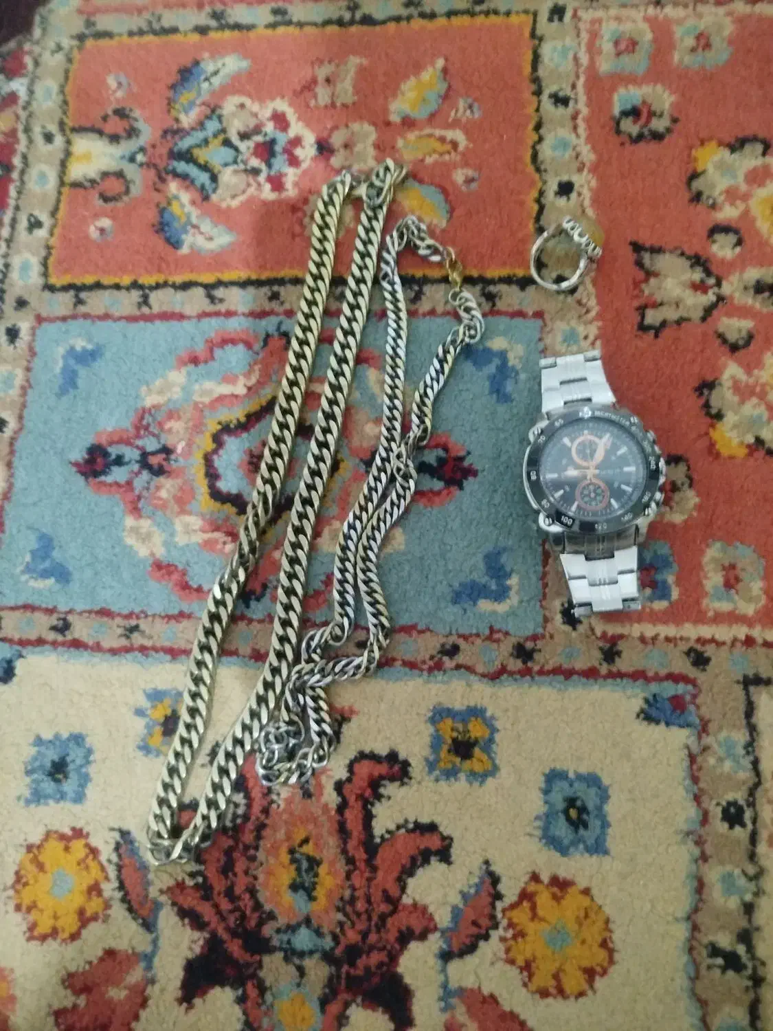 ساعت ژاپنی انگشتر عقیق عیار 925گردنبند استیل|زیورآلات و اکسسوری|قم, ولیعصر|دیوار