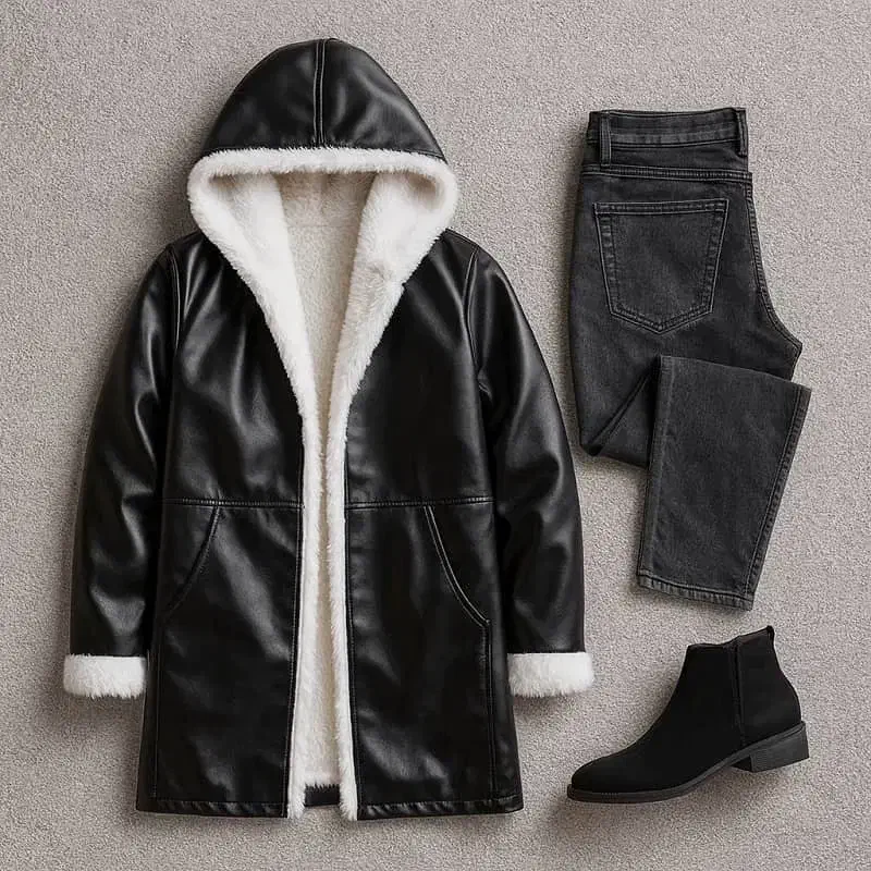 شنل چرم خز سفید زنانه مدل Sara پرداخت درب منزل|لباس|کاشان, دشت لتحر|دیوار