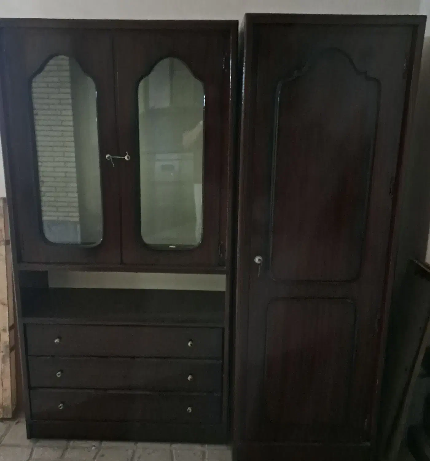 کمد چوبی سه تکه|جاکفشی، کمد، دراور|بندرعباس, |دیوار