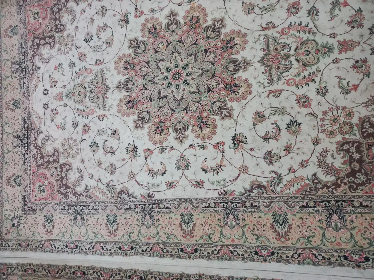 یک جفت فرش دوازده متری تمام نخ|فرش|زاوه, |دیوار