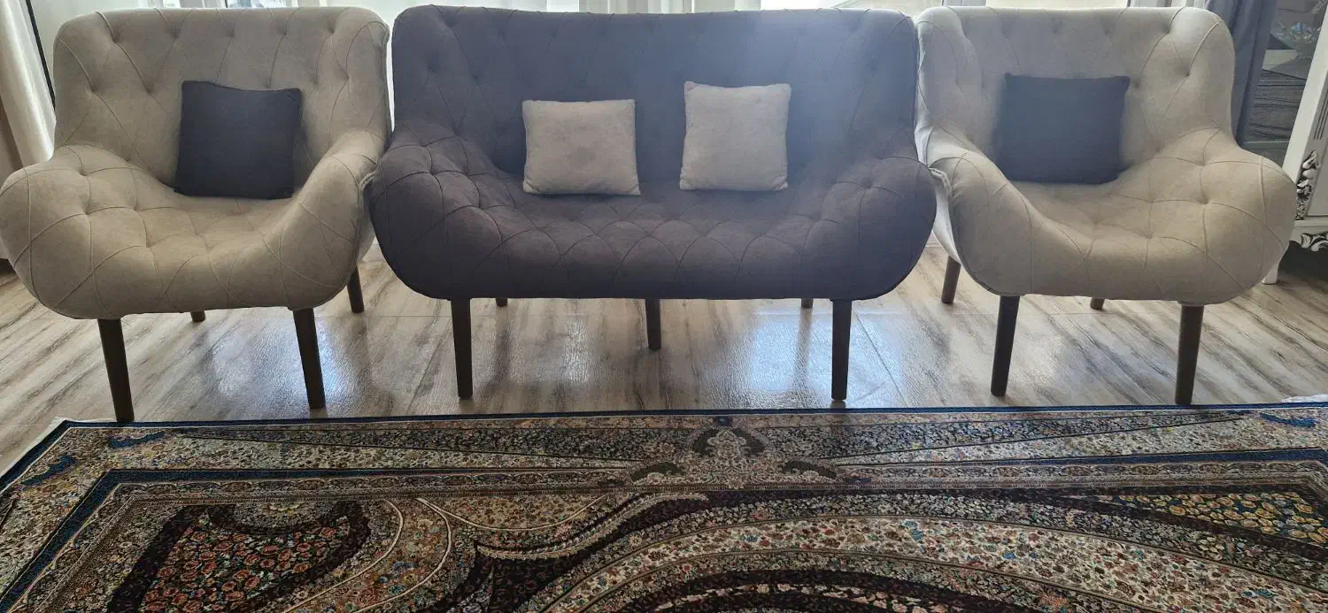 مبل راحتی قایقی در حد نو|مبلمان خانگی و میز عسلی|صائین قلعه, |دیوار