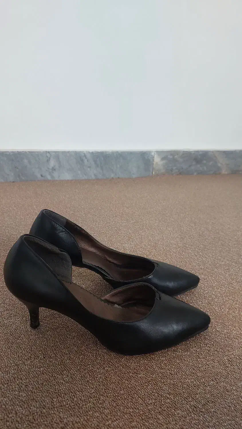 کفش مجلسی پاشنه باریک مشکی|کیف، کفش، کمربند|چالوس, |دیوار