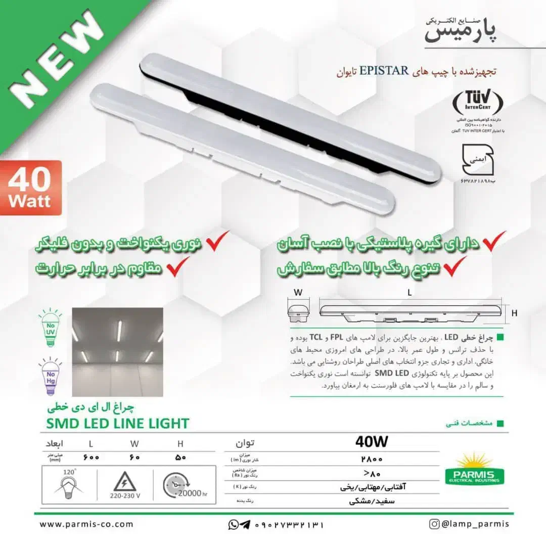 فروش براکت LED دیواری سقفی پارمیس|لامپ و چراغ|گلستان (تهران), |دیوار