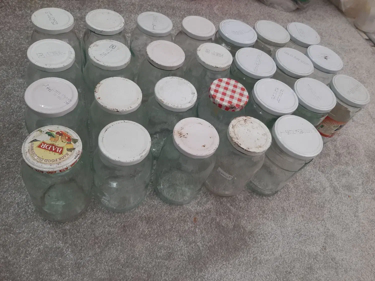 شیشه رب گوجه فرنگی و مربا و غیره...|ظروف نگهدارنده، پلاستیکی، یکبارمصرف|خرمدره, |دیوار