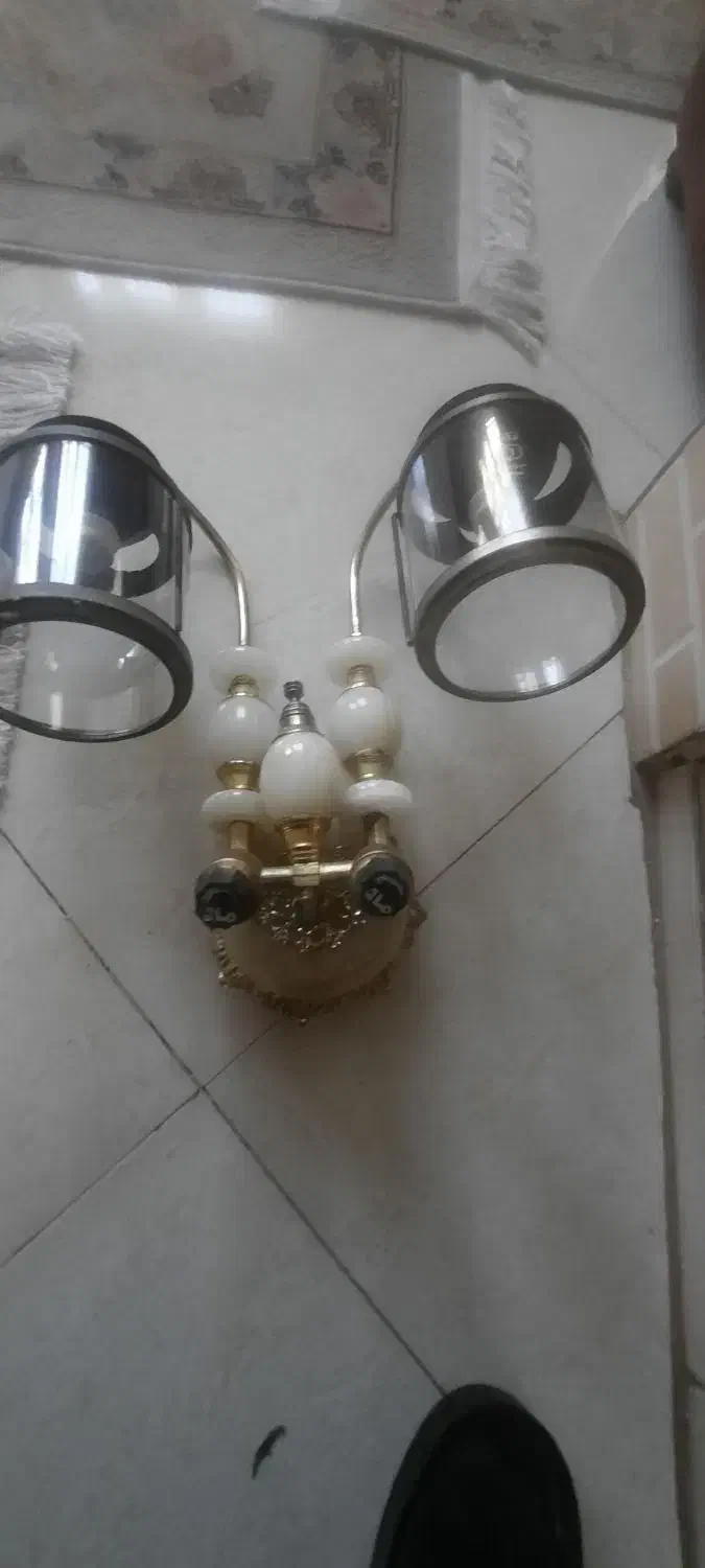 روشنایی برنج|لوستر و چراغ آویز|اراک, |دیوار