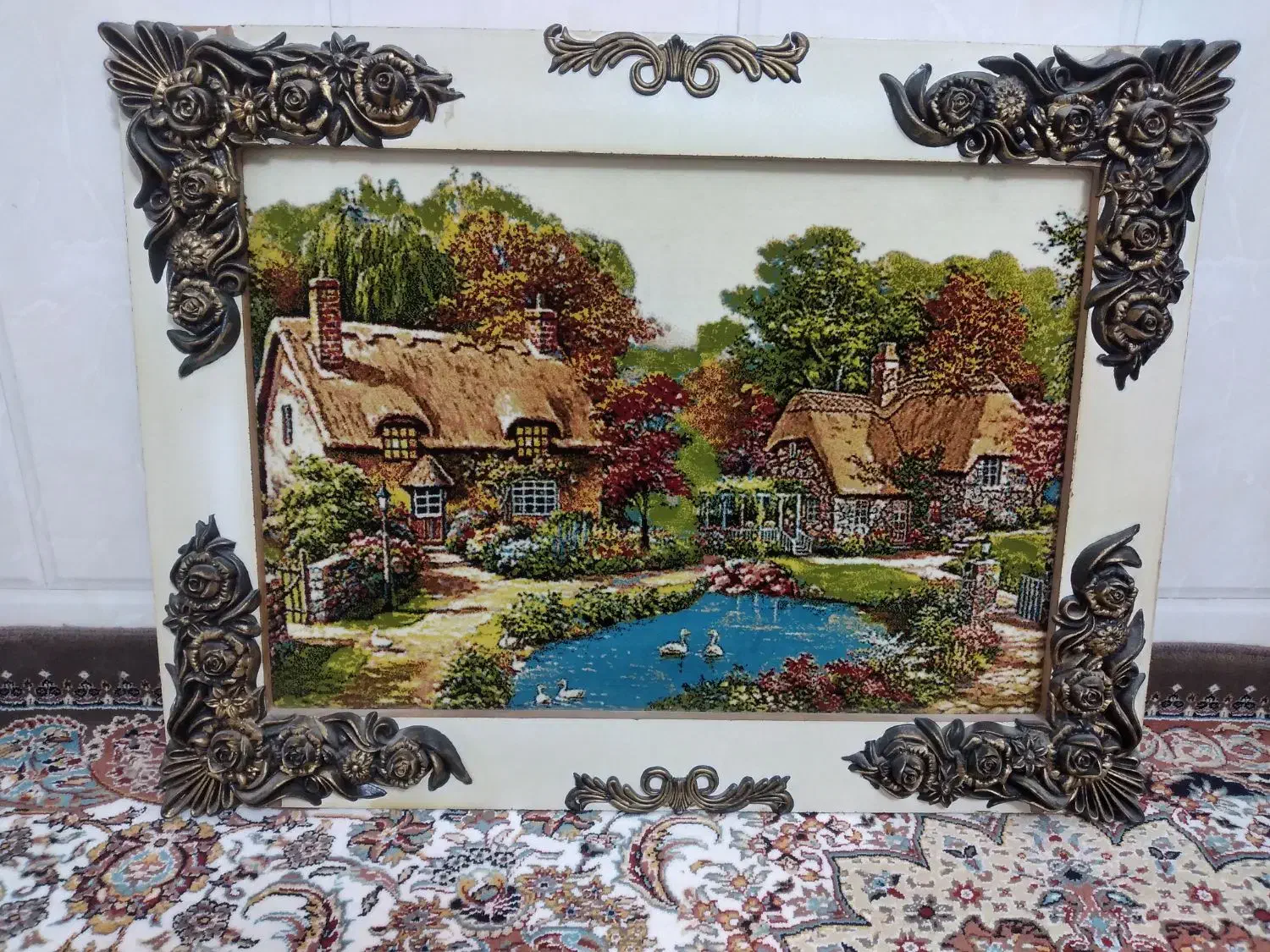 تابلو طبیعت زیبا|تابلو فرش|قم, قلعه کامکار|دیوار