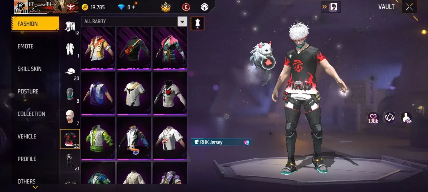 اکانت فری فایر|کنسول، بازی ویدئویی و آنلاین|بجنورد, |دیوار