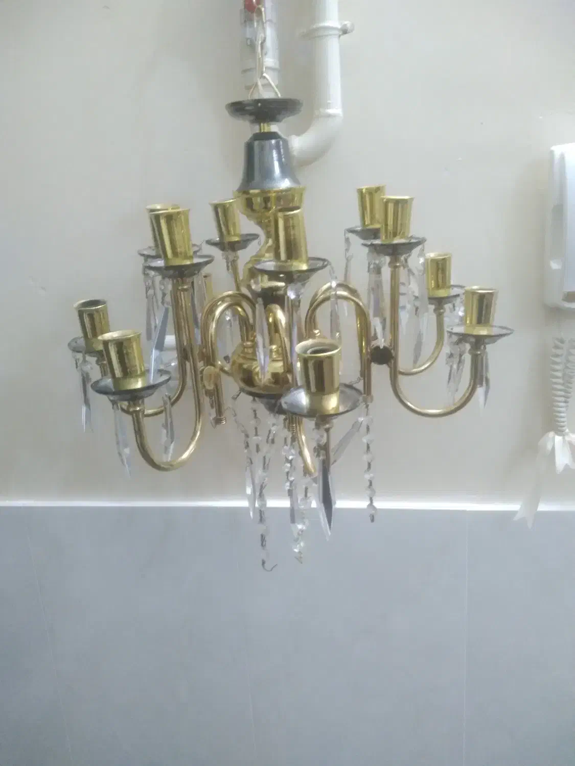 لوستر ۱۲ شاخه|لوستر و چراغ آویز|زنجان, |دیوار