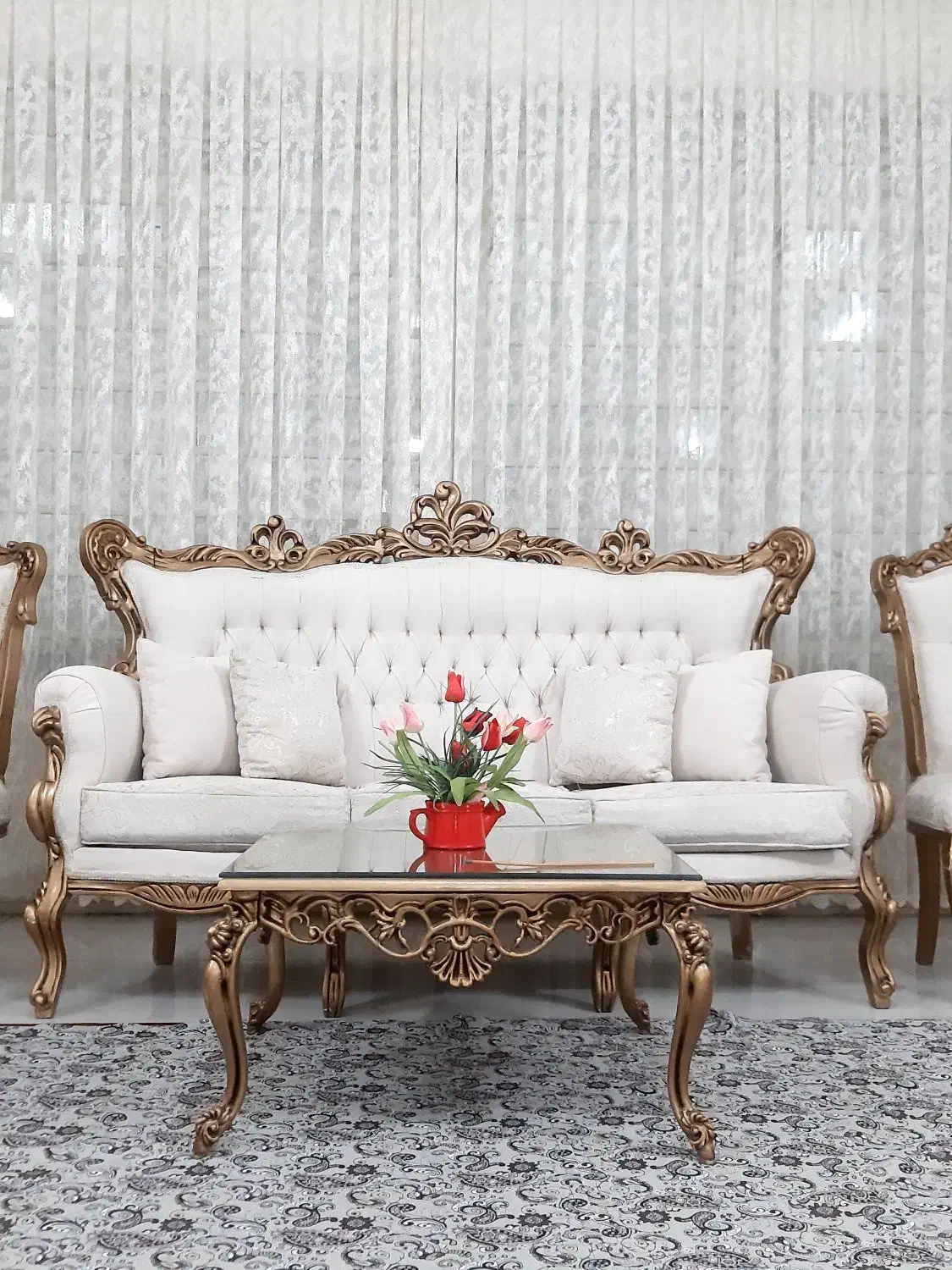 مبل سلطنتی استیل نو در حد جهیزیه|مبلمان خانگی و میز عسلی|بروجرد, |دیوار