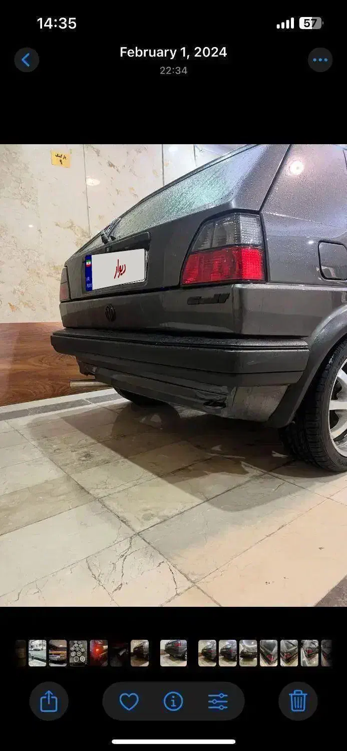 گلف ۹۲ خاکستری متالیک|خودرو سواری و وانت|تهران, کاج|دیوار