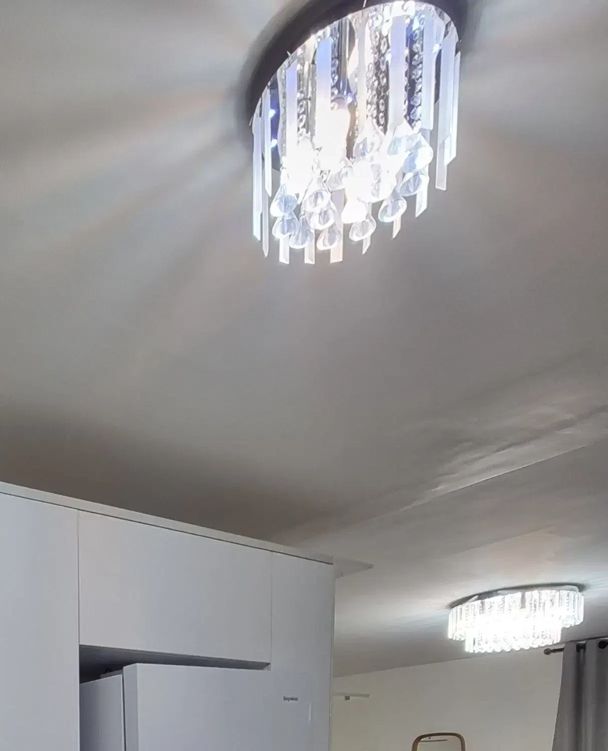 لوستر کریستالی مدرن|لوستر و چراغ آویز|کرج, باغستان|دیوار