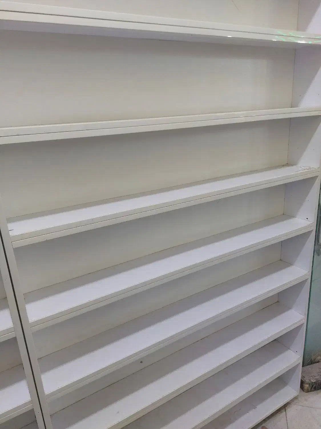 قفسه ام دی اف عرض ۱۲۰ ارتفاع ۱۸۰ ۸ طبقه|کتابخانه، شلف، قفسههای دیواری|اشکذر, |دیوار