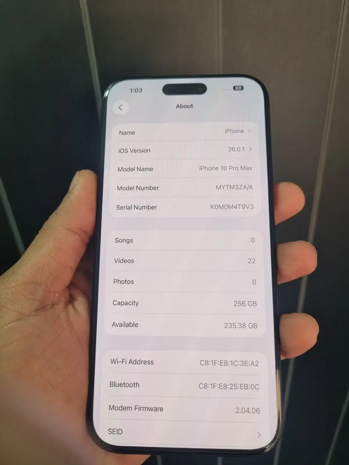 16 پرو مکس باتری 100 Za مشابه صفر با گارانتی|موبایل|رشت, منظریه|دیوار