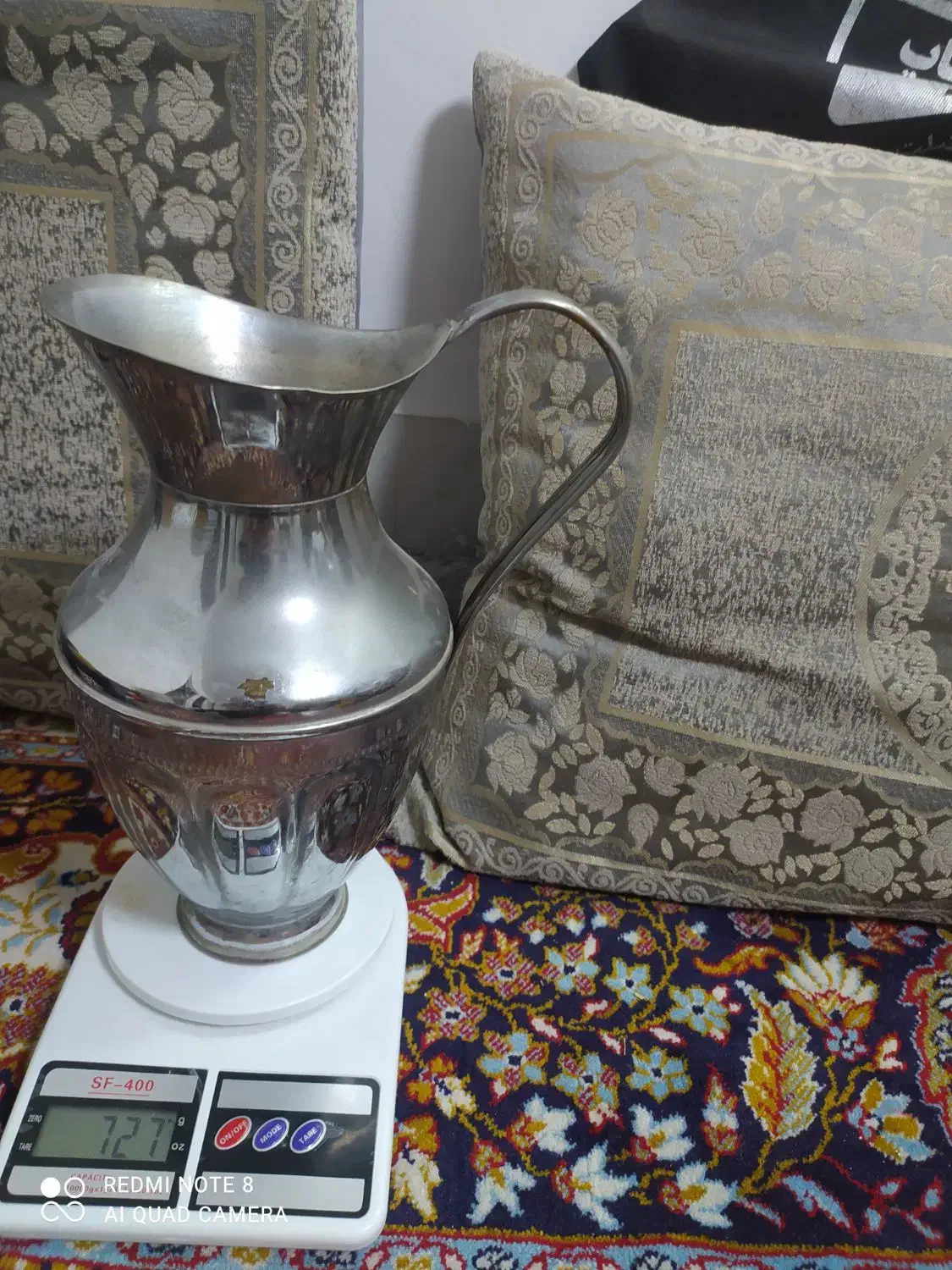 پارچ قدیمی محکم برنجی قلم زده ۸۵۰|ظروف سرو و پذیرایی|سبزوار, امیر کبیر|دیوار