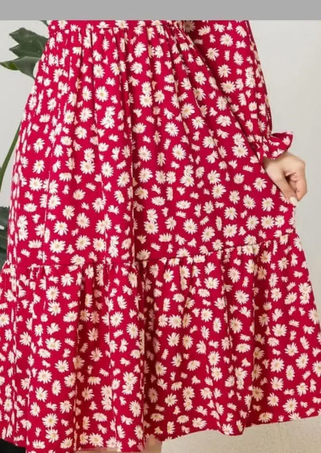 فروش پیراهن گل گلی مزونی شب یلدا|لباس|ارومیه, |دیوار