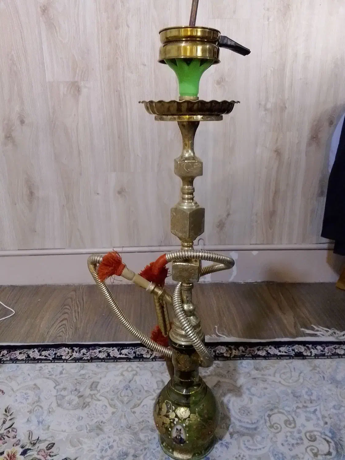 قلیان برنجی و حکاکی شده|کلکسیون و سرگرمی|هشتگرد, قاسم آباد بزرگ|دیوار