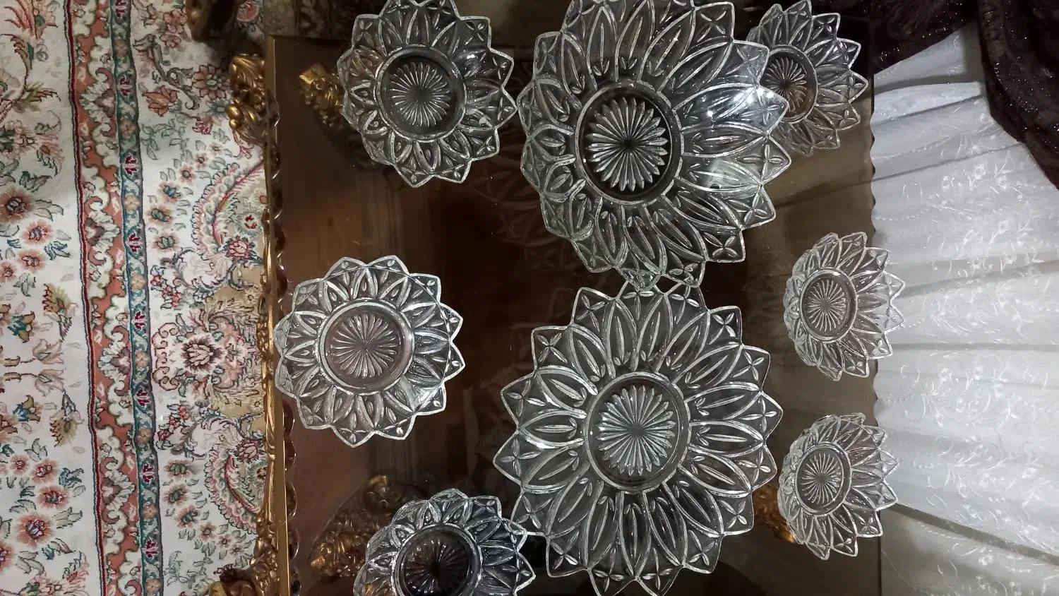 قاب و قدح ۸ تیکه امریکایی فرانسوی زیباونایاب نو|کلکسیون اشیاء عتیقه|لاهیجان, گلستان|دیوار