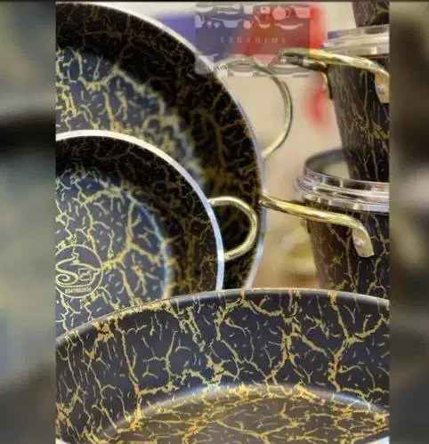 سرویس قابلمه ۱۵ پارچه کوشا طرح ماربل|ظروف پخت‌وپز|تهران, هاشم‌آباد|دیوار