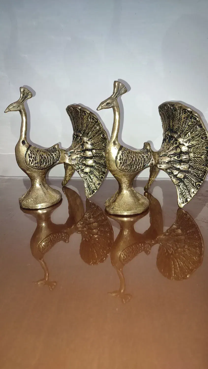 جفت طاووس برنج تو پر|صنایع دستی و سایر لوازم تزئینی|الیگودرز, |دیوار