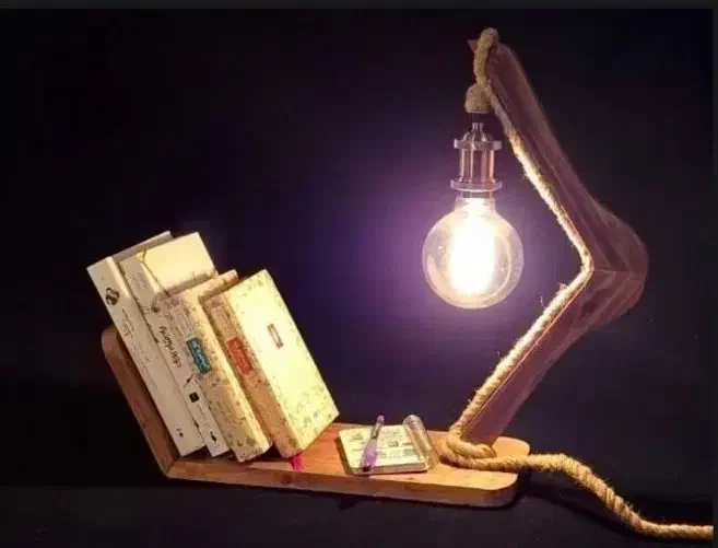 چراغ مطالعه و شلف کتاب|چراغ خواب و آباژور|قزوین, |دیوار