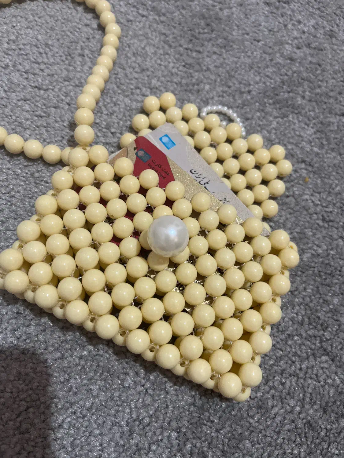 جاکارتی مرواریدی کرم رنگ|کیف، کفش، کمربند|ساوه, |دیوار