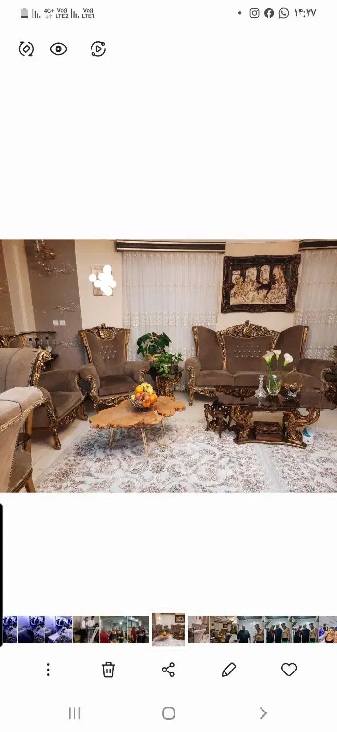 مبل استیل سلطنتی ۹ نفره با ناهار خوری ۸ نفره|مبلمان خانگی و میز عسلی|قائمشهر, |دیوار