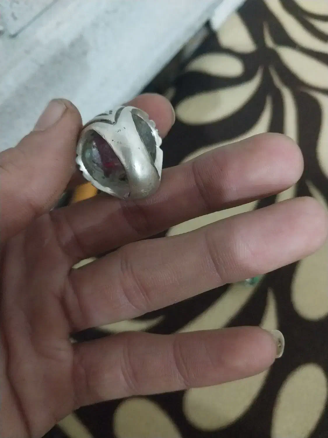 انگشتر فیروزه و یاقوت|جواهرات|کرمان, |دیوار