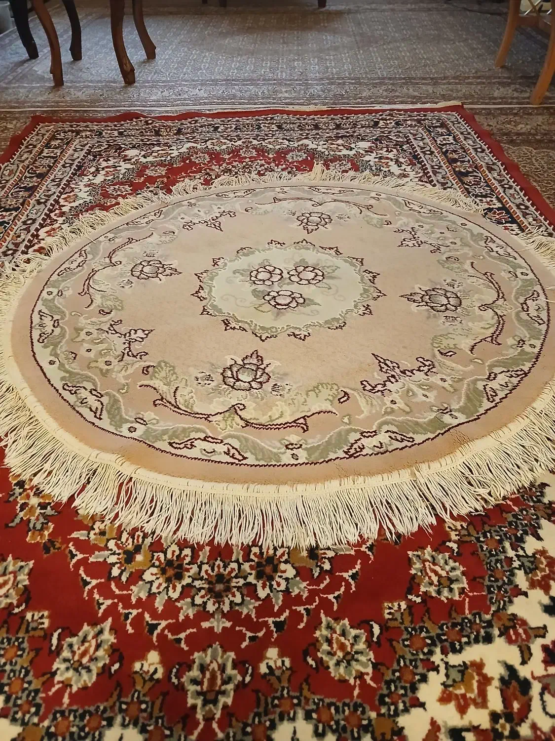 فرش ماشینی کاشان یک ونیم در دومتر وپادری|فرش|تبریز, |دیوار