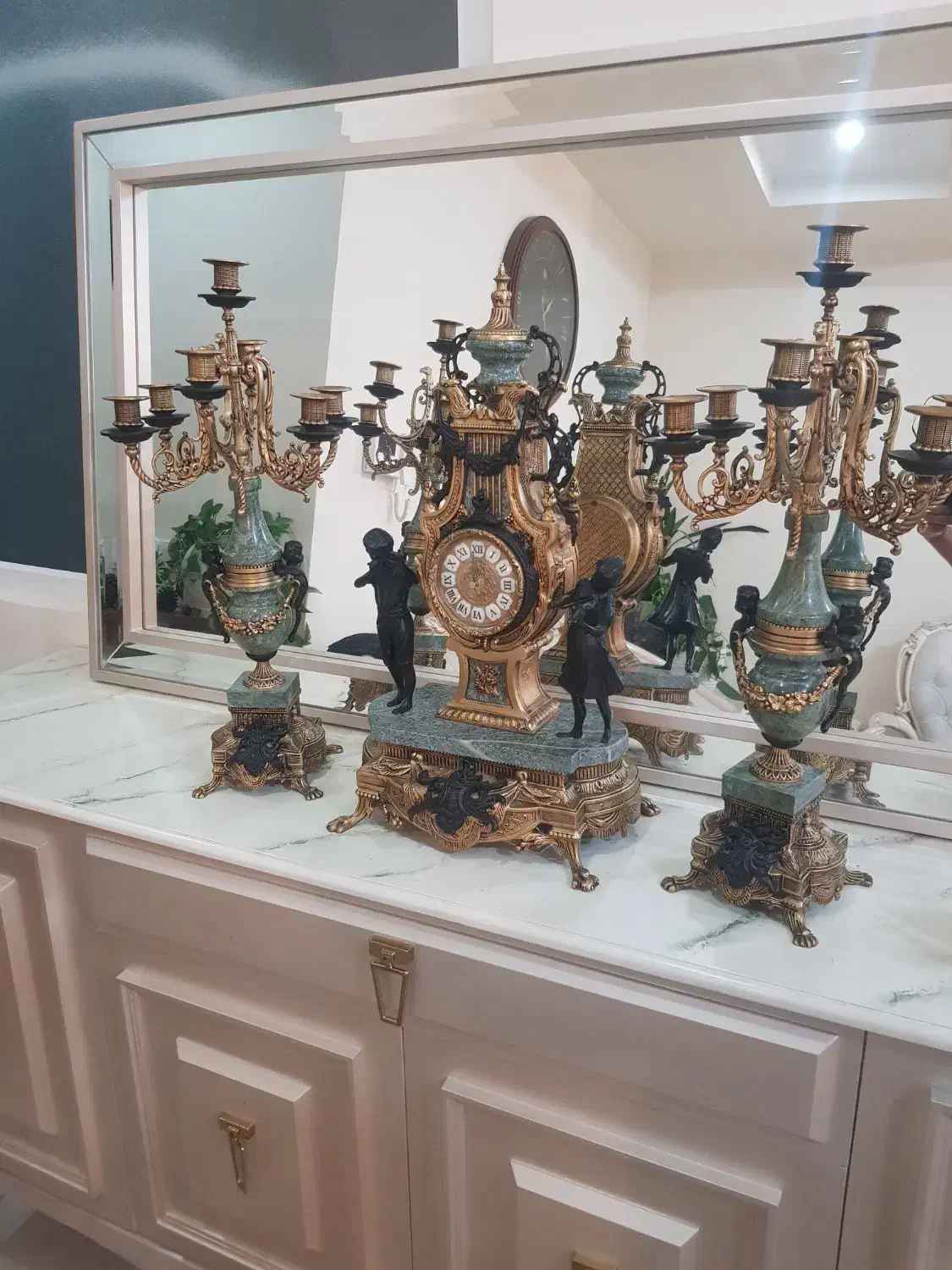 ساعت شمعدانی انتیک|ساعت دیواری و تزئینی|کرج, گوهردشت|دیوار