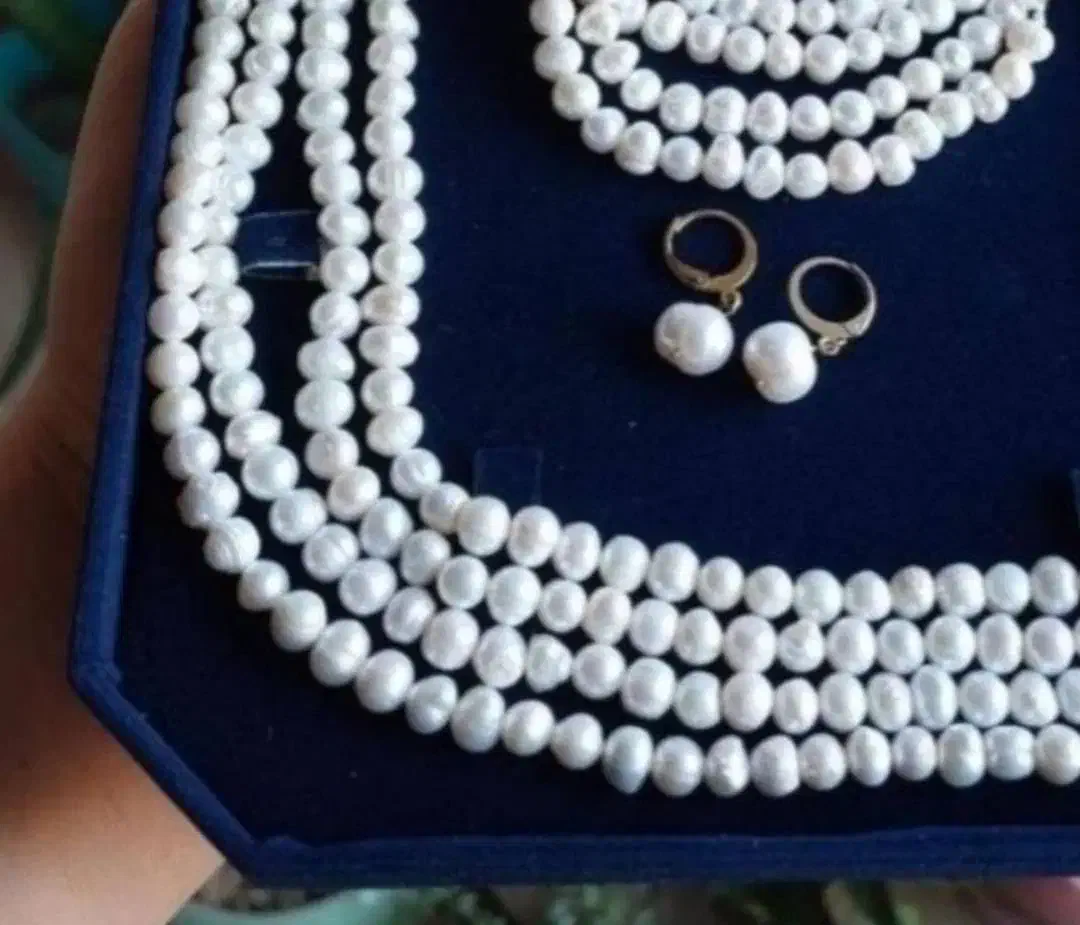 مروارید ااصل گردنبند  4رج طبیعی دریایی گردنبند|جواهرات|تهران, دبستان|دیوار