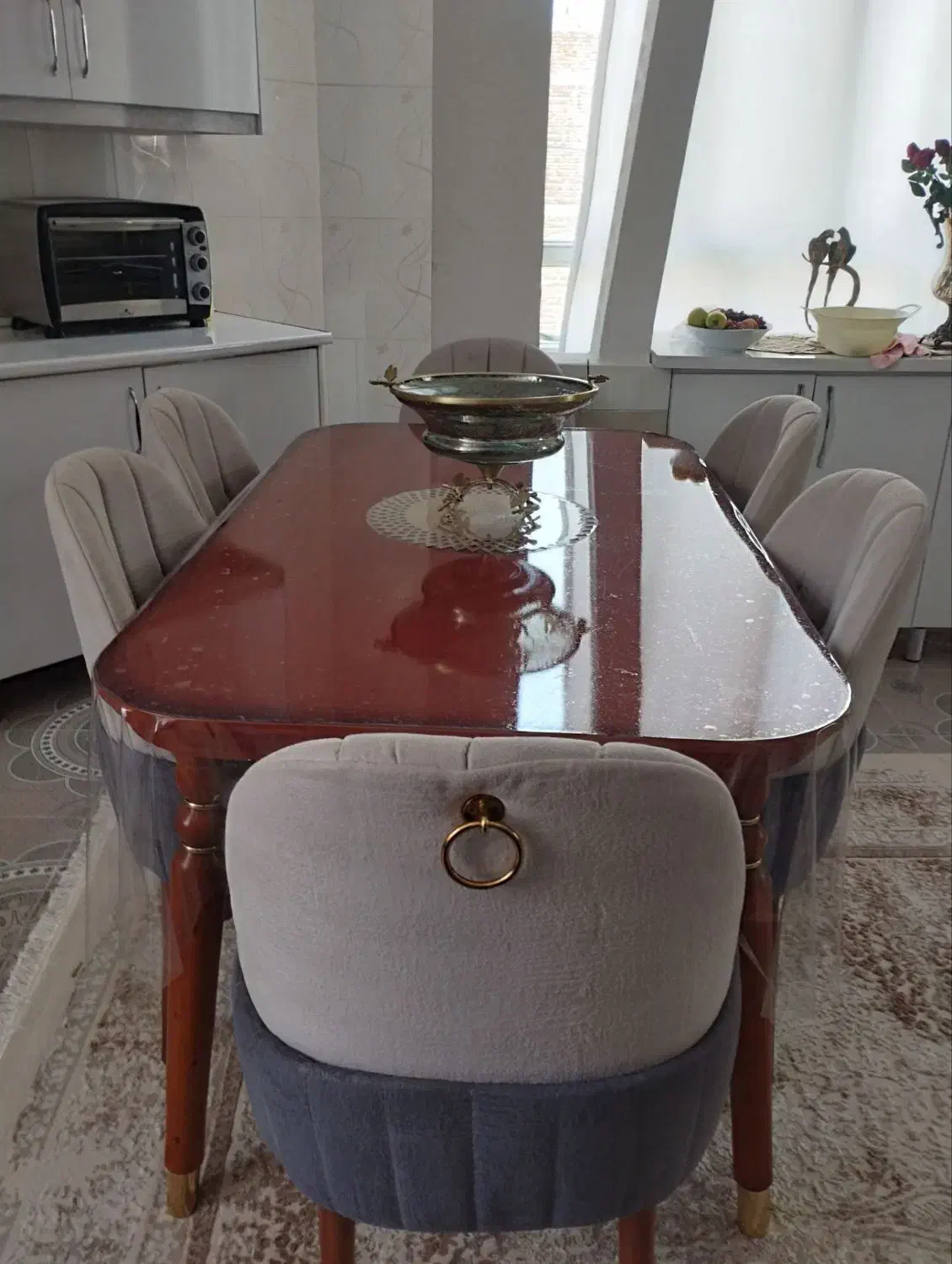 مبل نهارخوری۶نفره صحنه|میز و صندلی غذاخوری|صحنه, |دیوار